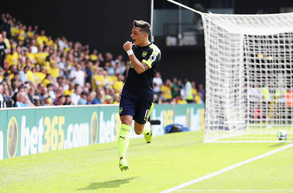 Watford 1 - 3 Arsenal: Mesut Ozil returns as Arsenal kick into gear to brush off Watford