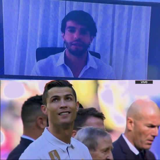 Real Madrid’s Cristiano Ronaldo loved Kaka’s big screen Ballon D’Or message