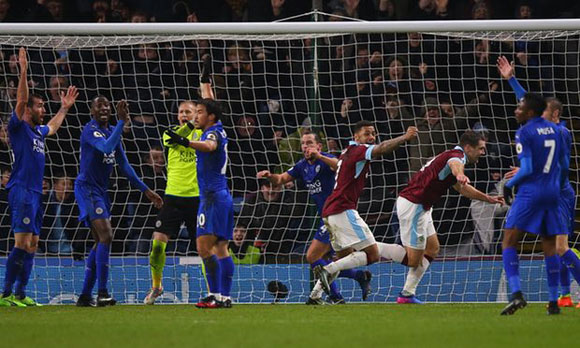 Burnley 1 - 0 Leicester City: Controversial Sam Vokes strike sees Burnley sink Leicester