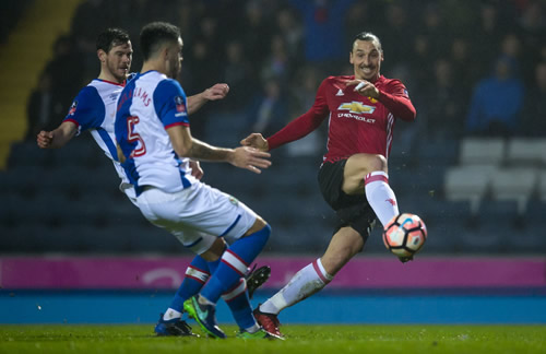 Blackburn Rovers 1 - 2 Manchester United: Zlatan Ibrahimovic fires Manchester United into FA Cup quarter-finals