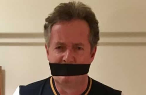 Arsenal loudmouth Piers Morgan silenced & wearing a Spurs shirt
