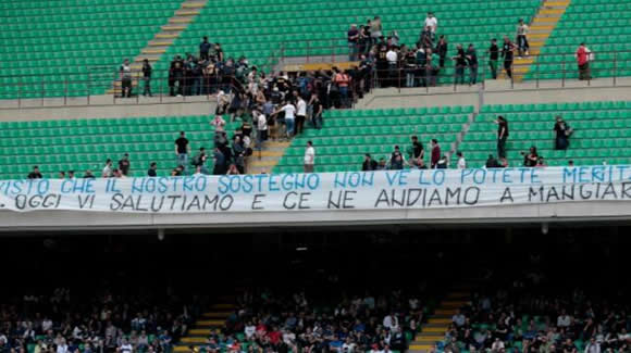 Inter Milan Fans Staged A Brilliant Walkout On Their Under Performing Players