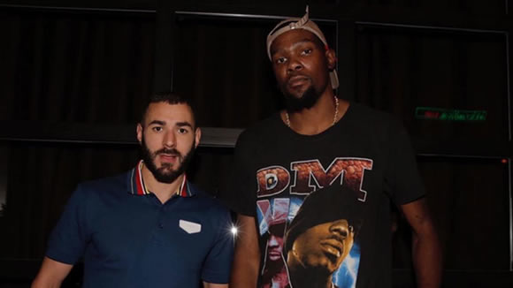 Benzema meets Kevin Durant in New York