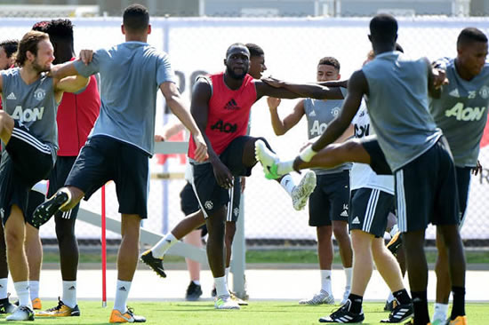 Jose Mourinho takes Man Utd stars through their paces on day one of pre-season training