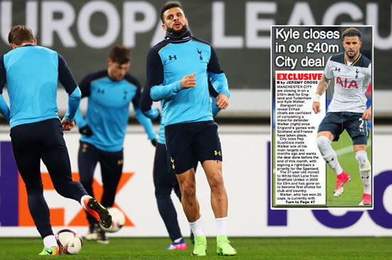 Manchester City to sign Kyle Walker: Tottenham star to move to Etihad in record £54m deal