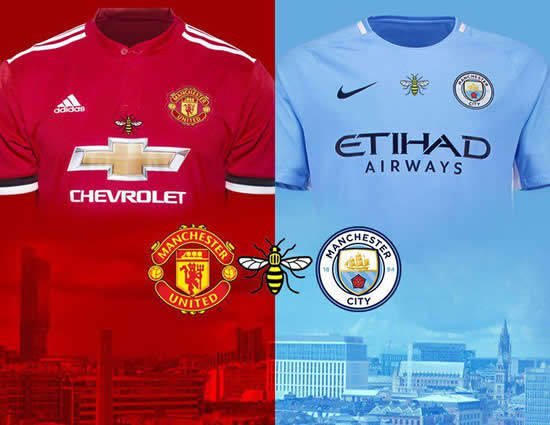 Manchester United and Manchester City pay tribute to terror attack victims with bumblebee strip for pre-season friendly