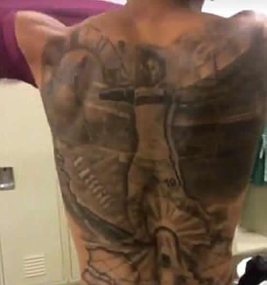 Manchester City star Leroy Sane reveals stunning tattoo of him celebrating strike against Monaco