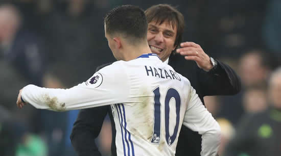 Hazard: I improved after a week with Conte at Chelsea