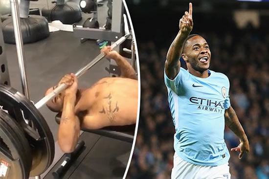Man City’s Raheem Sterling rinsed for getting TRAPPED under bench press