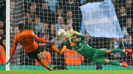 Manchester City 0 Wolves 0 (aet, 4-1 pens): Bravo saves send Guardiola's men through