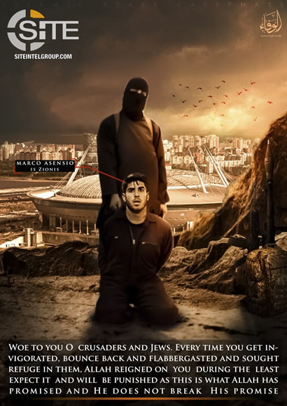 Asensio is also threatened by ISIS