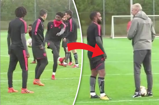 Arsenal starlet Maitland-Niles nutmegs Wenger in training – his reaction is priceless