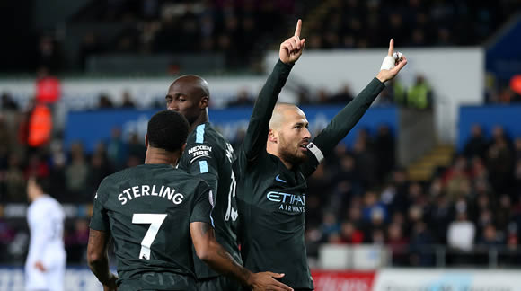 Swansea City 0 - 4 Manchester City: Manchester City create history with 15th straight win after hammering Swansea