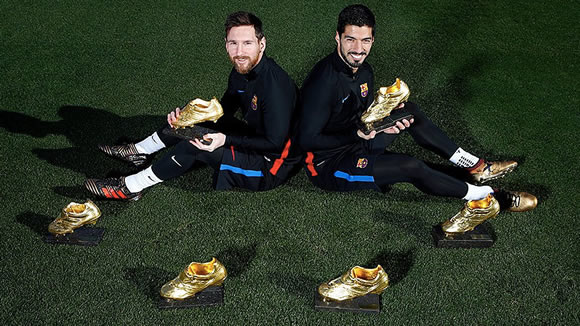 Messi and Luis Suarez gather their Golden Boots
