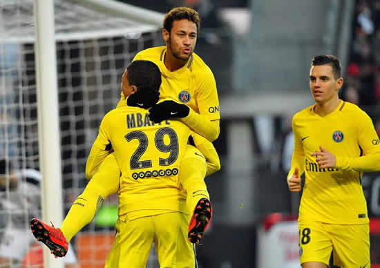 Stade Rennais FC 1 - 4 Paris Saint Germain: Neymar double helps PSG restore advantage at Ligue 1 summit