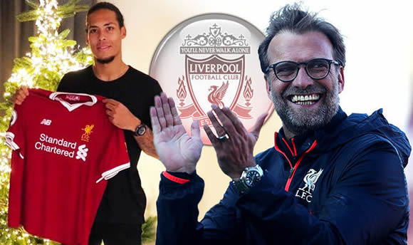 Liverpool announce £75m signing of Virgil van Dijk as he poses with shirt ahead of January
