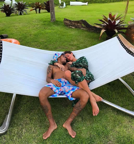 Neymar rekindles his love affair on an island in Brazil with his on-off flame Bruna Marquezine