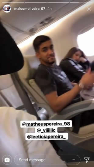 Tottenham target Malcom spotted on plane… with girlfriend and Bordeaux team-mate