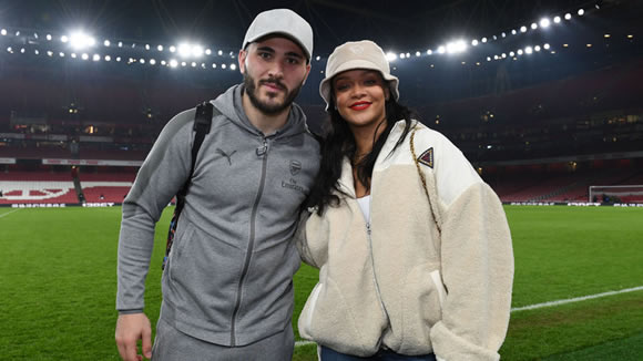 Rihanna watches Arsenal win and poses for photos with Gunners