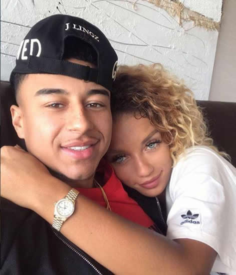 Jesse Lingard's girlfriend celebrates Man Utd ace's Chelsea goal celebration with gold his and hers necklaces