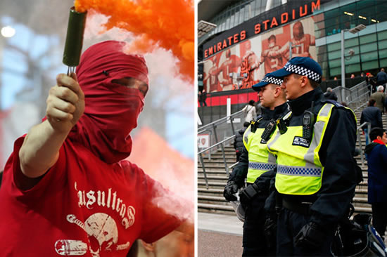 Arsenal vs CSKA Moscow WARNING: Ultras with 'knuckle dusters to KILL' in London