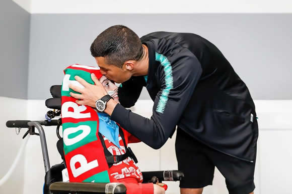 Cristiano Ronaldo shows caring side as he takes time away from Portugal World Cup training to make sick kids' day