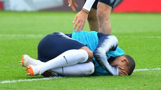 Kylian Mbappe allays injury fears after damaging ankle in France training