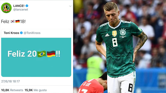 Brazil poke fun at Kroos after he revelled in famous 7-1 victory with Happy New Year tweet