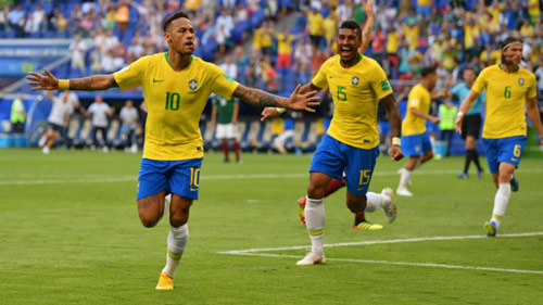 Brazil 2 Mexico 0: Neymar and Firmino book Selecao's quarter-final spot