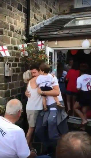 England hero Harry Maguire thrown surprise welcome home party by friends and family