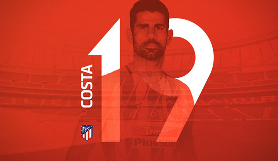 Atletico Madrid confirm squad numbers for Costa, Correa, Lemar and Lucas