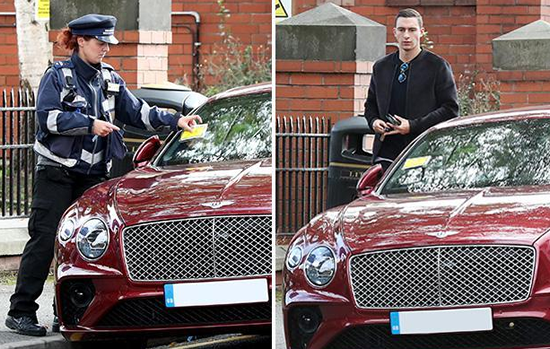 Manchester United defender Matteo Darmian hit with parking ticket after leaving £160,000 Bentley Bentayga on yellow line
