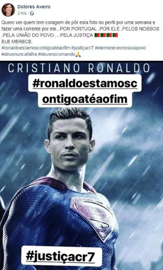 Cristiano Ronaldo's family break silence on rape claims as mum and sister compare him to SUPERMAN and try to make pic go viral