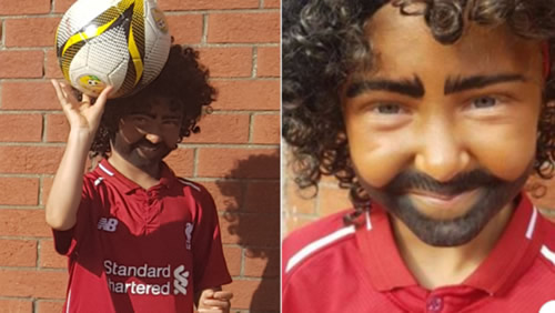 9-Year-Old Liverpool Fan Controversially Dresses Up As Mo Salah For Halloween