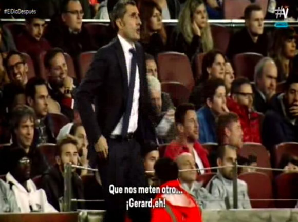 Valverde to Pique: Where are you? F***, again?
