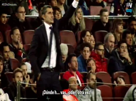 Valverde to Pique: Where are you? F***, again?