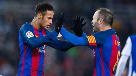 Neymar joining Real Madrid would not upset former Barcelona teammate Andres Iniesta
