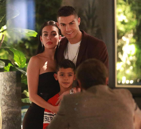 Cristiano Ronaldo treats Georgina Rodriguez and Cristiano Jnr to a meal at his London restaurant and a night at the opera