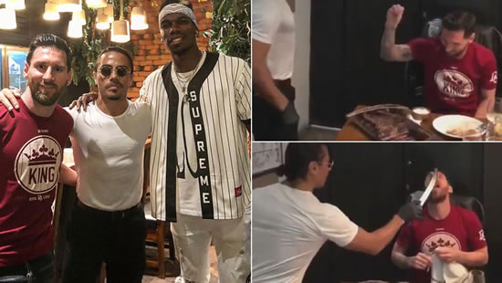 Messi's holiday in Dubai: Salt Bae, his curious way of salting meat and... Pogba