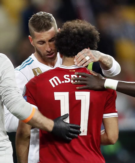 Sergio Ramos TAUNTS Liverpool star Mohamed Salah with 'injured shoulder' Twitter post