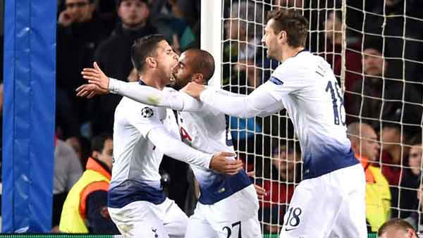 Barcelona 1 Tottenham 1: Lucas rescues Spurs late on to secure progress
