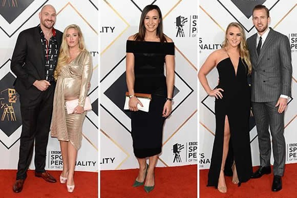 Harry Kane and Tyson Fury joined by glam Wags on red carpet for Sports Personality of the Year 2018
