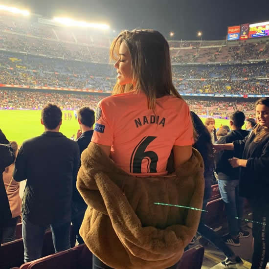 LONDON CALLING? Denis Suarez and girlfriend Nadia Aviles could be heading to London with Chelsea and Arsenal in hot pursuit