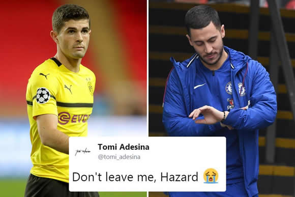 Chelsea fans fear Eden Hazard will join Real Madrid after Blues complete Christian Pulisic signing