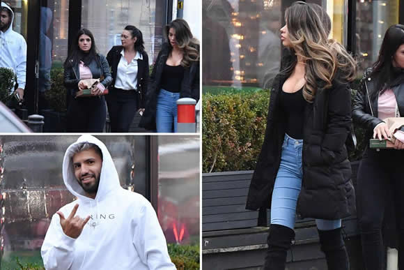 Aguero takes stunning brunette out for lunch ahead Man City’s crunch Liverpool clash