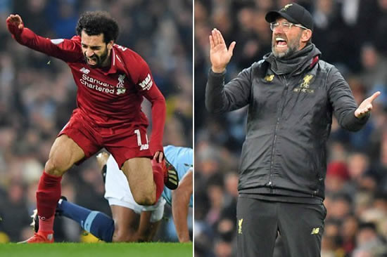 Klopp RAGES after Kompany escapes red for Salah lunge as Man City cut gap to Liverpool