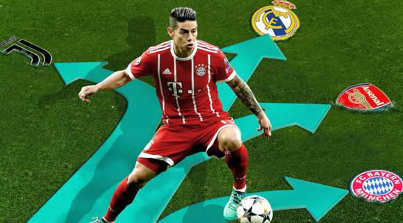 Four clubs to determine James Rodriguez's next move