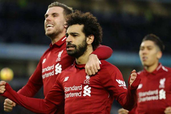 Brighton and Hove Albion 0 Liverpool 1: Salah holds nerve to get Reds back on track