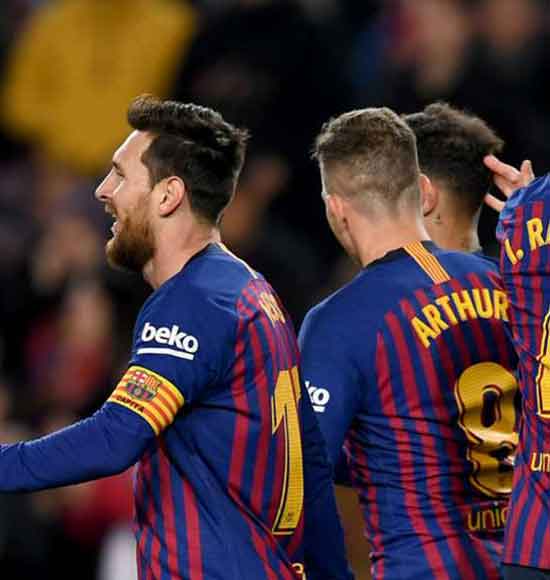 Barcelona 3 Levante 0 (4-2 agg): Dembele at the double as Barca advance