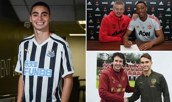 Transfer deadline day round-up: Arsenal, Newcastle, Man Utd tie up deals, Batshuayi latest